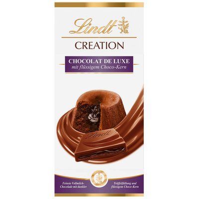 Шоколад молочный Lindt Creation Chocolat de Luxe с тонкой начинкой из темных трюфелей и соусом из черного шоколада, 150г 15203 фото