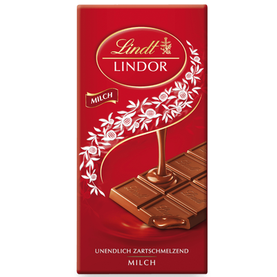 Шоколад молочный Lindt Lindor Milk с нежно тающей начинкой, 100г 15209 фото