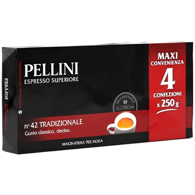 Кава мелена Pellini Espresso Superiore N.42 Tradizionale (4*250г), 1 кг 85433 фото