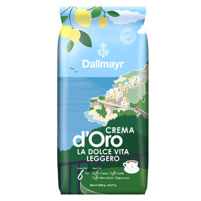 Кава в зернах Dallmayr Crema d'Oro La Dolce Vita Leggero, 1 кг 81104 фото